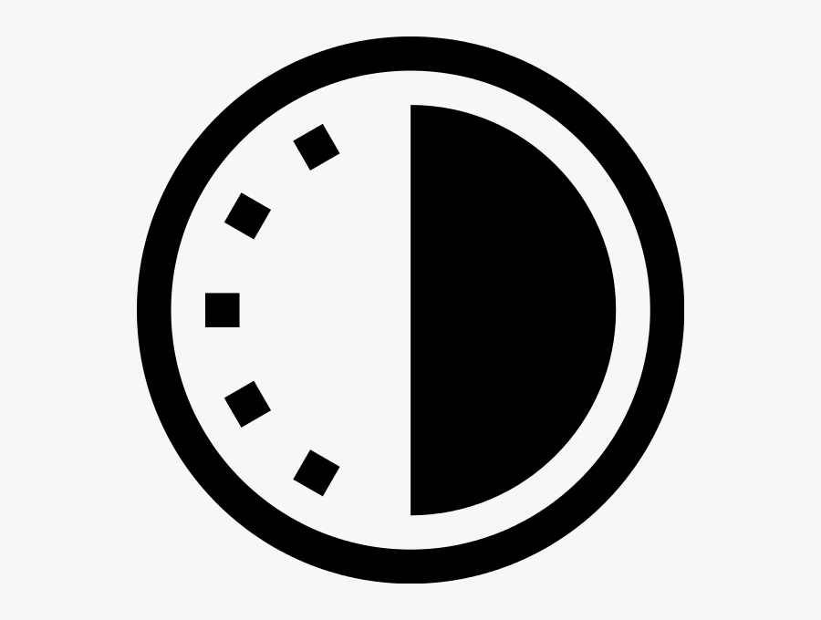 Simpleicons Business Clock Variant With Half Dark - Timer Clock Icon Png, Transparent Clipart