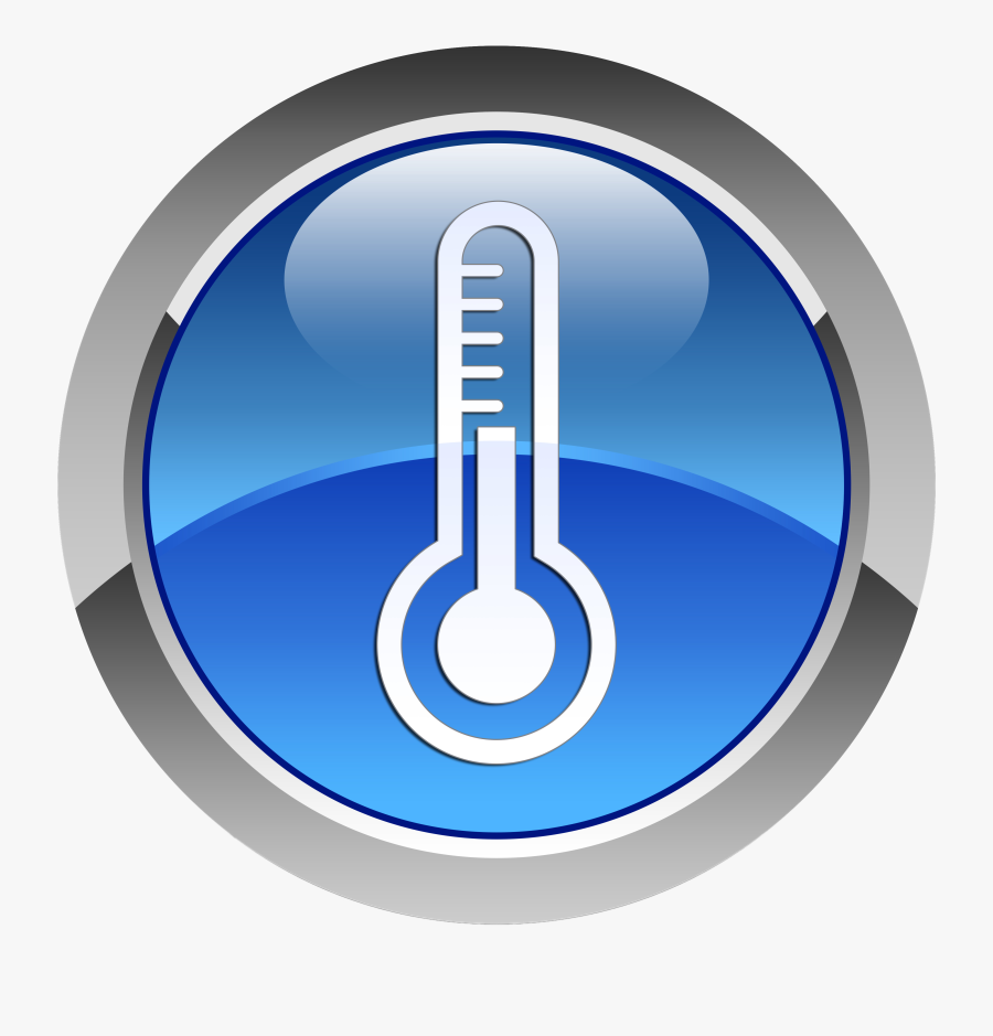 Clipart Thermometer Thermostat - Report Icon Button, Transparent Clipart
