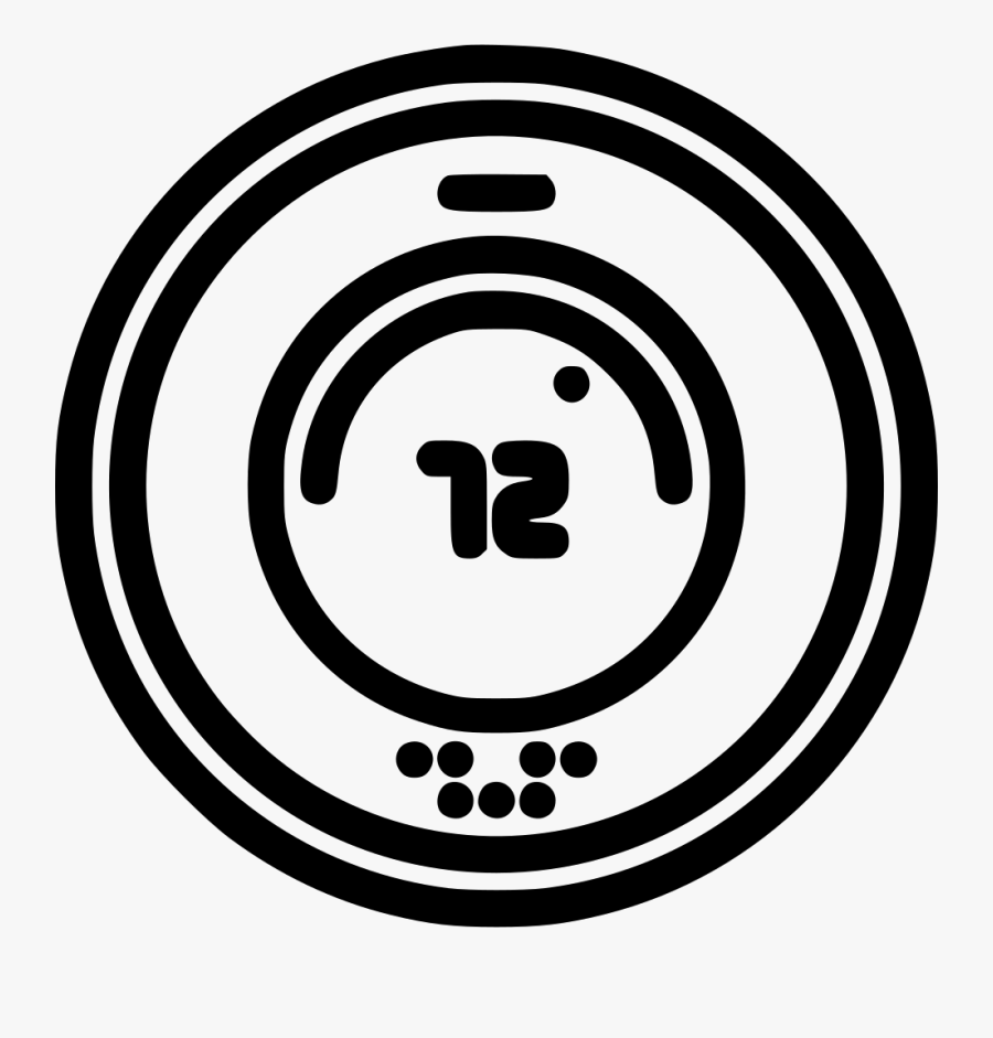 Thermostat Black And White, Transparent Clipart