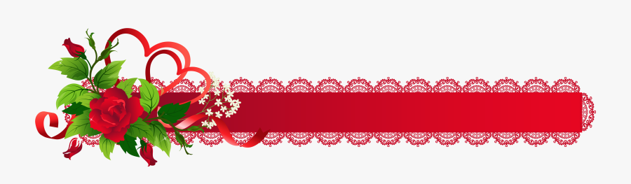 Red Deco Ribbon With Rose Png Clipart - Papel Arroz Tema Mae, Transparent Clipart
