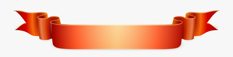 Header Red Ribbon - Ribbon Orange, Transparent Clipart