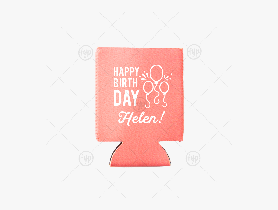Personalized Coral Flat Can Cooler With Matte White - International Co-operative Alliance, Transparent Clipart