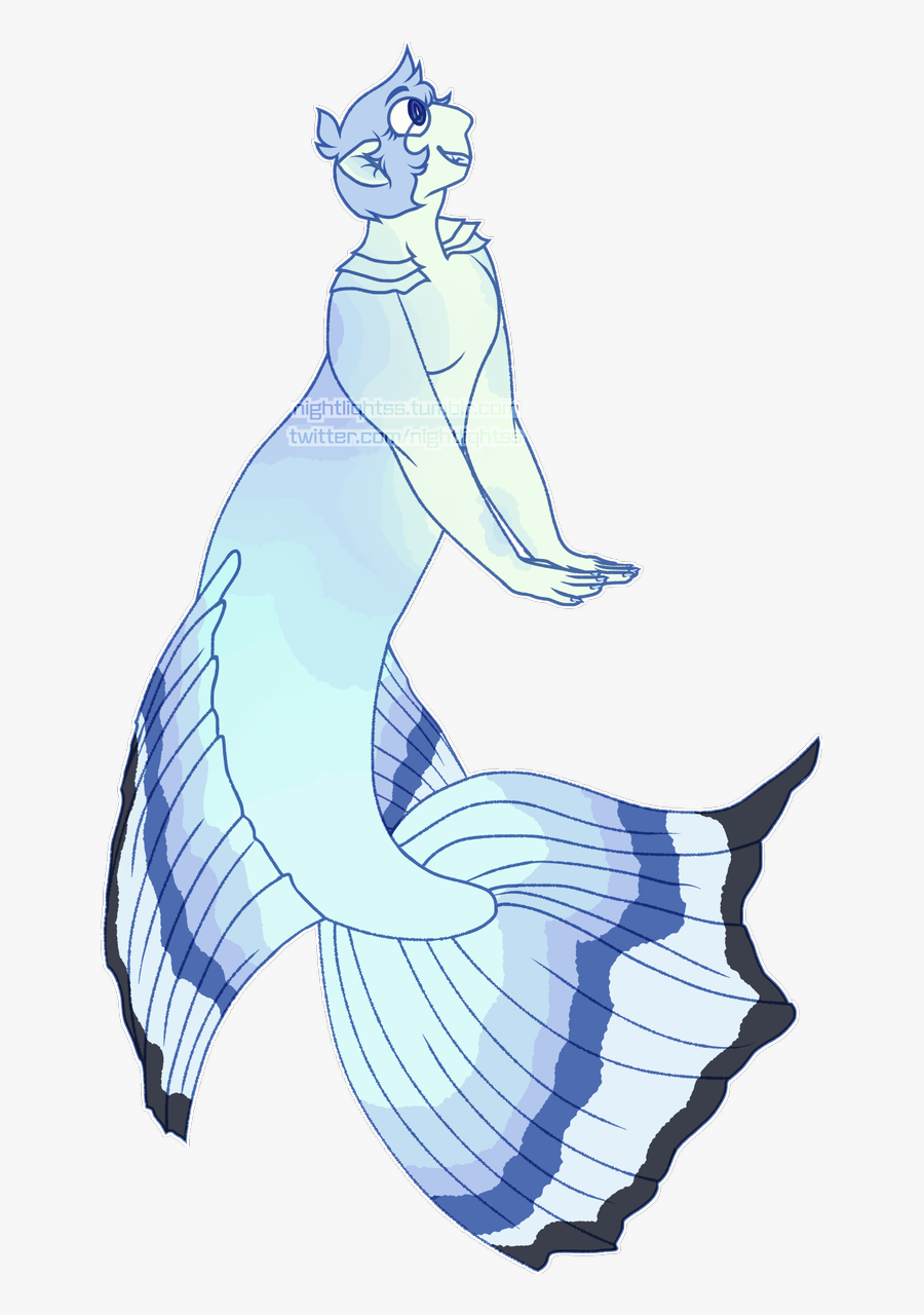 Betta Drawing Mermaid Huge Freebie Download For Powerpoint - Illustration, Transparent Clipart