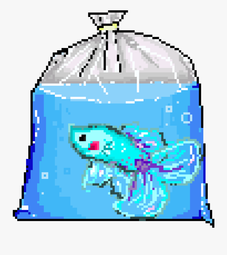 Pet Betta Fish Clipart , Png Download - Fish Pixel Art Transparent, Transparent Clipart