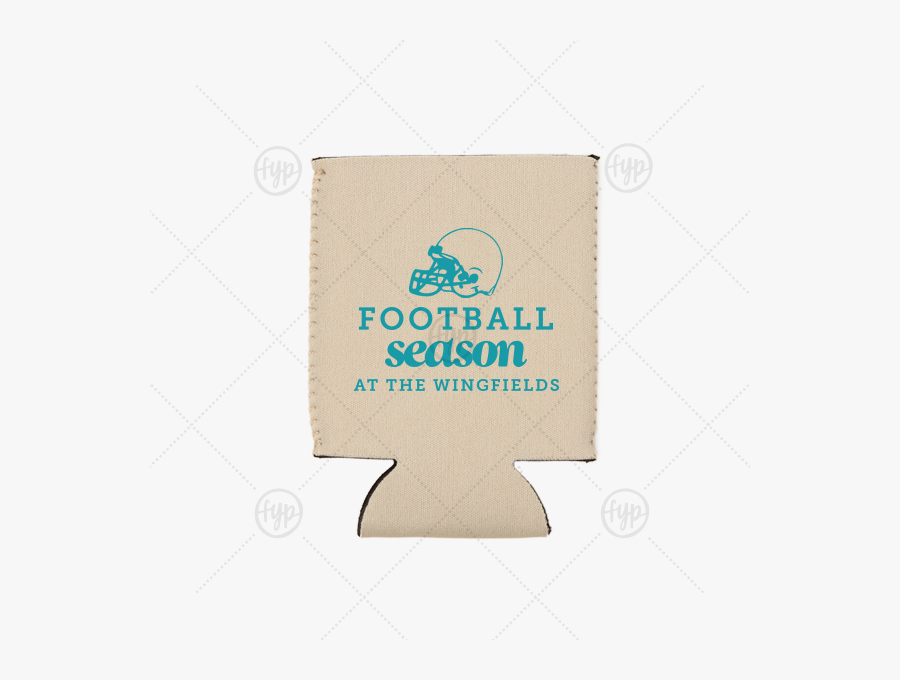 Custom Khaki Flat Can Cooler With Matte Teal/peacock - Label, Transparent Clipart