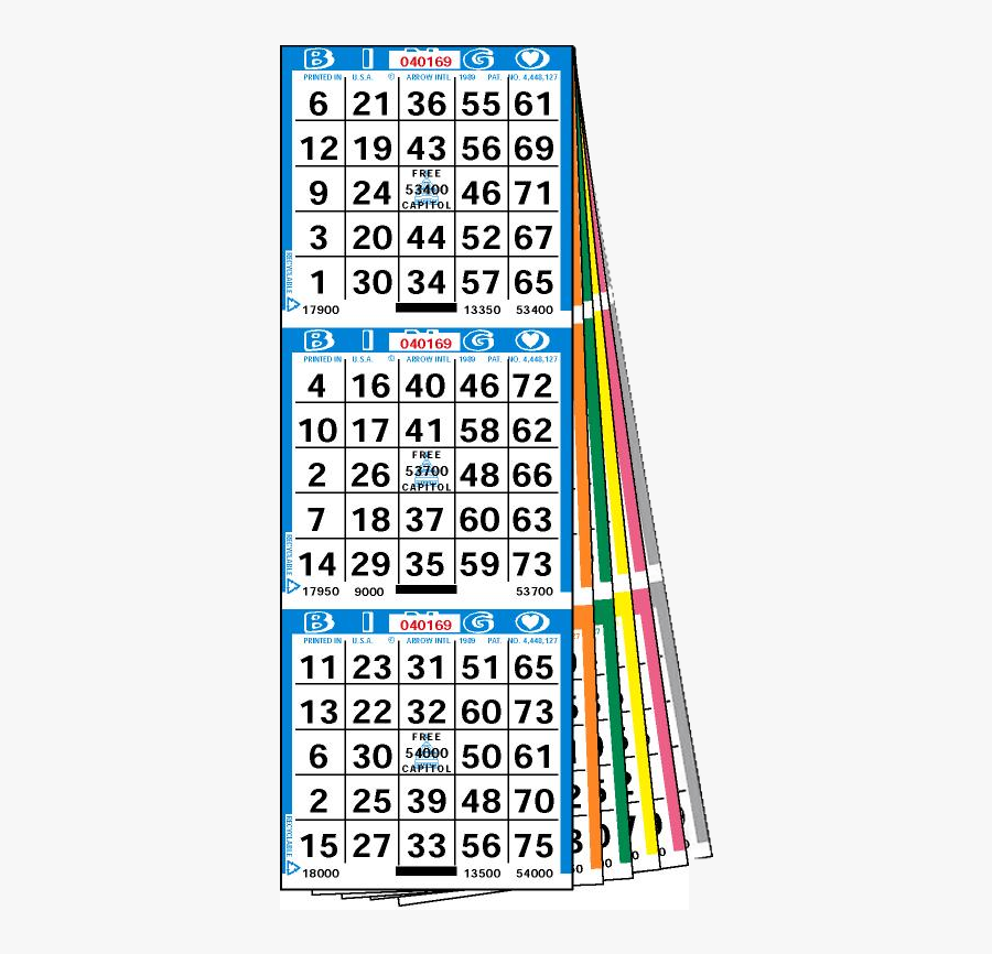 3 On 6 Up Bingo Paper - Bingo Sheets, Transparent Clipart