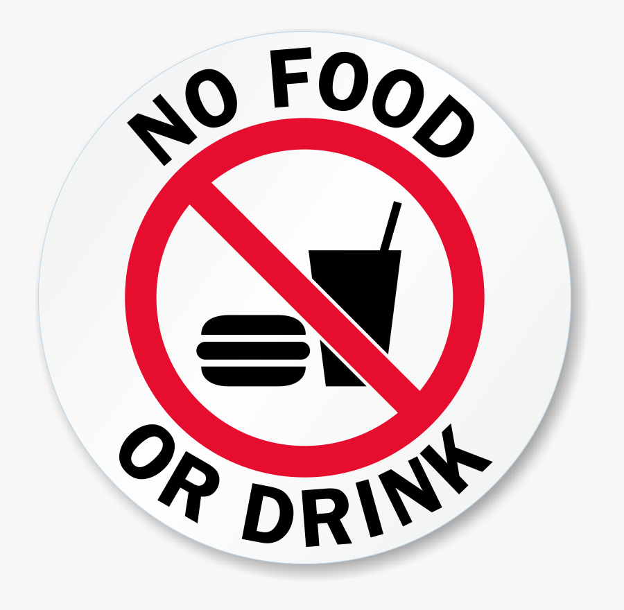 No Food Or Drink Glass Door Decal Signs, Sku - Food And Drinks Allowed Sign, Transparent Clipart