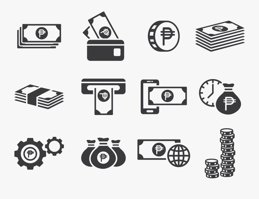 Coin Clipart Drawn - Philippine Peso Icon, Transparent Clipart