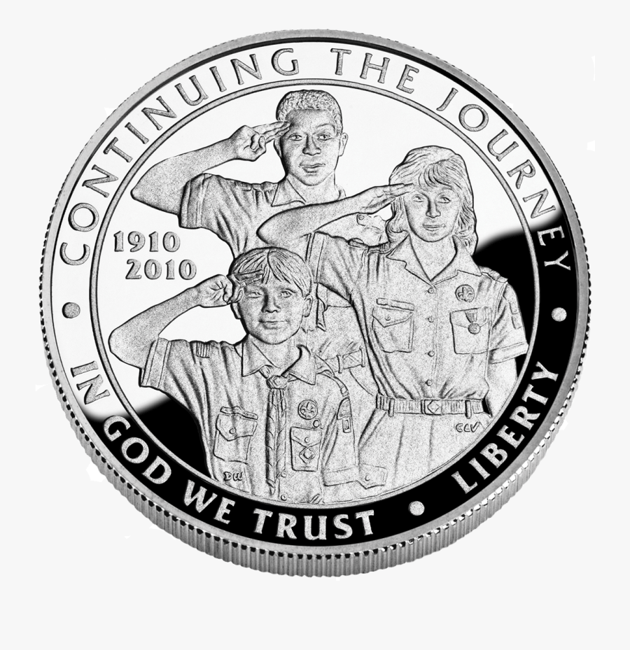 Boy Scout Silver Dollar, Transparent Clipart