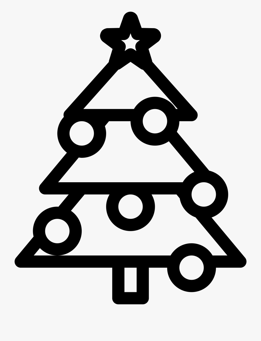 Transparent Christmas Cactus Clipart - Siluet Pohon Natal, Transparent Clipart