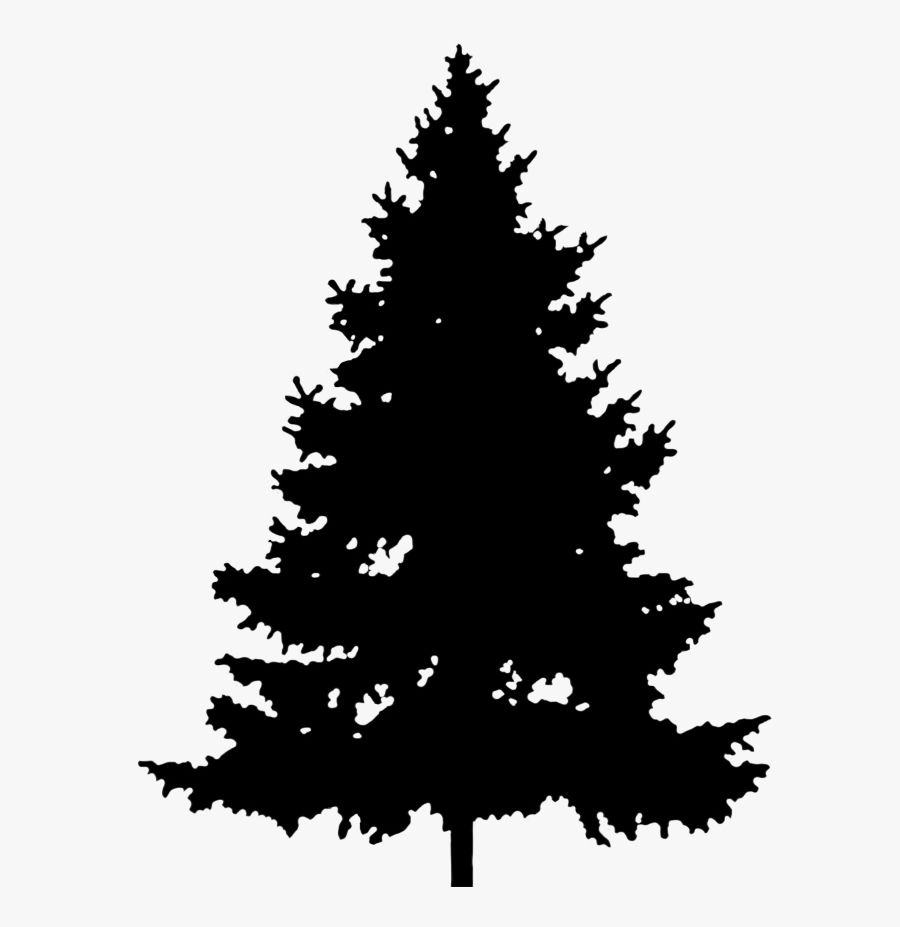 Black Silhouette Of Christmas Tree - Pine Tree Silhouette Free , Free