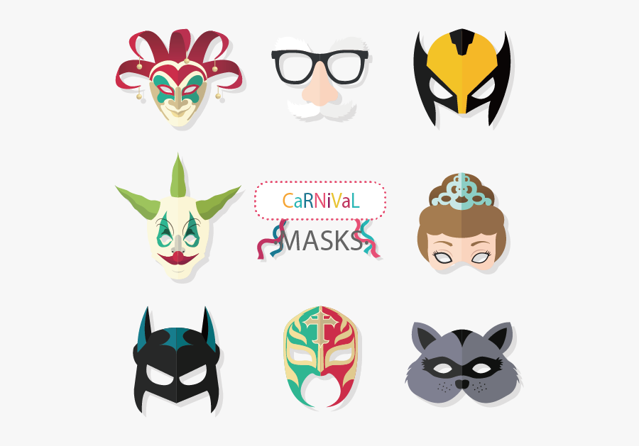 Batman Joker Mask Masquerade Ball - Dibujo De Construccion De Mascaras, Transparent Clipart