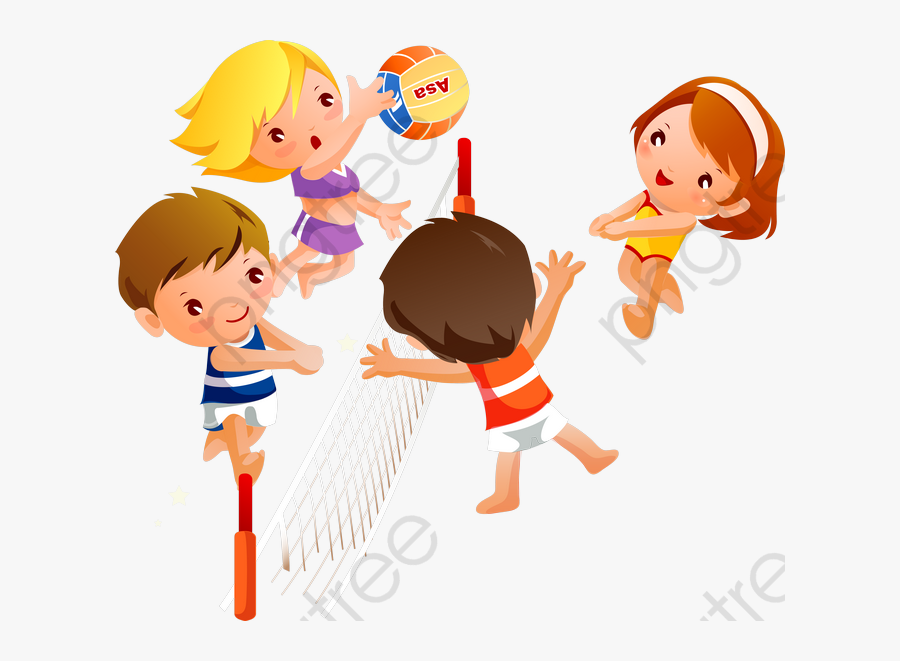 Volleyball Clipart Kids - Игры Подвижные, Transparent Clipart