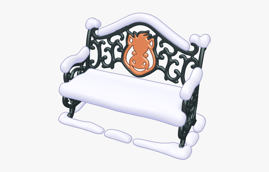 Snowy Bench Png, Transparent Clipart