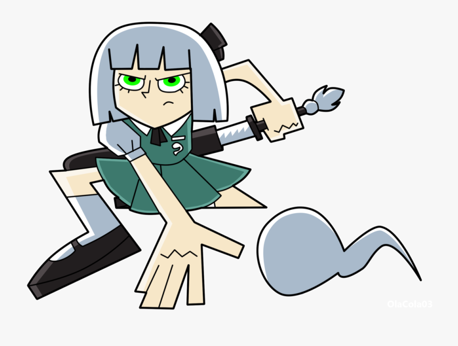 Youmu Phantom By Misshornet - Youmu Konpaku Danny Phantom, Transparent Clipart