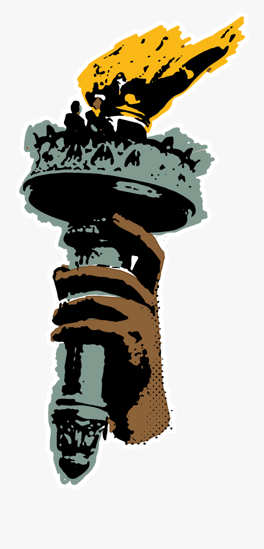Clip Art Liberty Torch - Illustration, Transparent Clipart