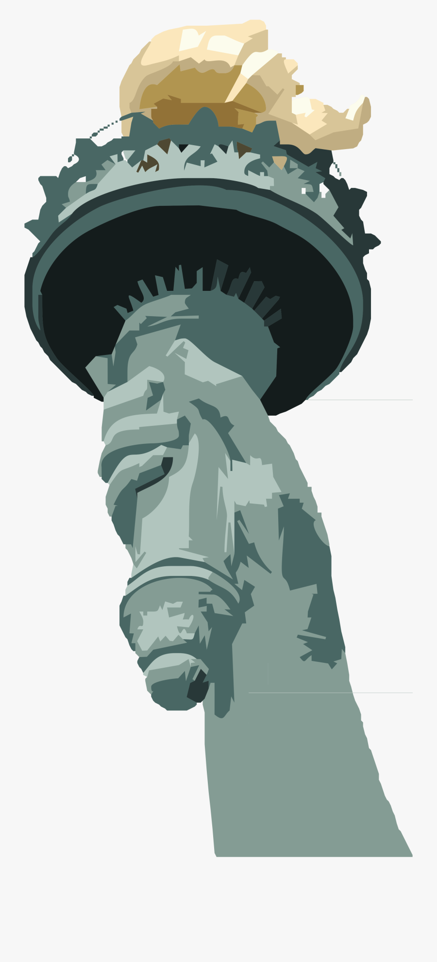 Statue Of Liberty Clipart Flame - Statue Of Liberty, Transparent Clipart