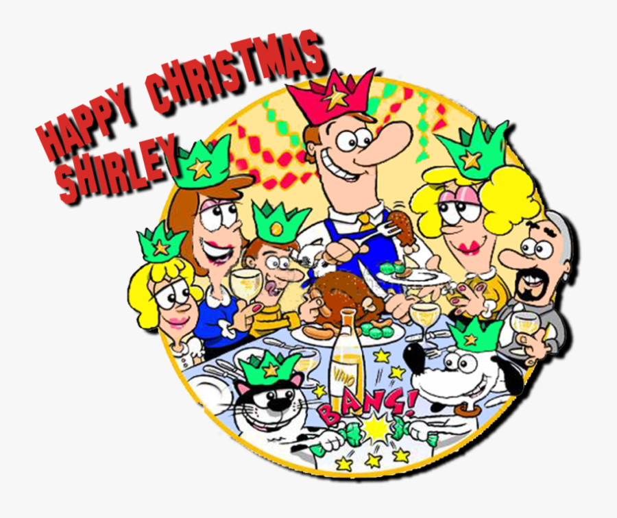 Cena De Navidad En Familia Dibujos, Transparent Clipart