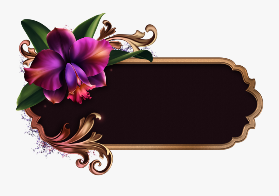 Romantic Orchids Wedding Album, Stationary Design, - Clip Art, Transparent Clipart