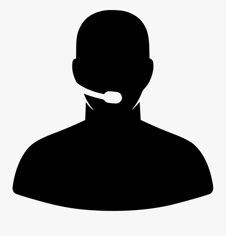 Call Center Help Reception - Head And Shoulders Silhouette Clip Art, Transparent Clipart