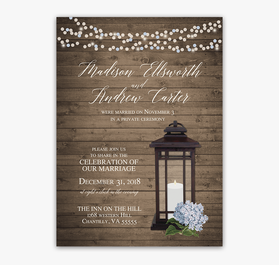 Clip Art Lantern Reception Only Invitations - Wedding Invitation, Transparent Clipart