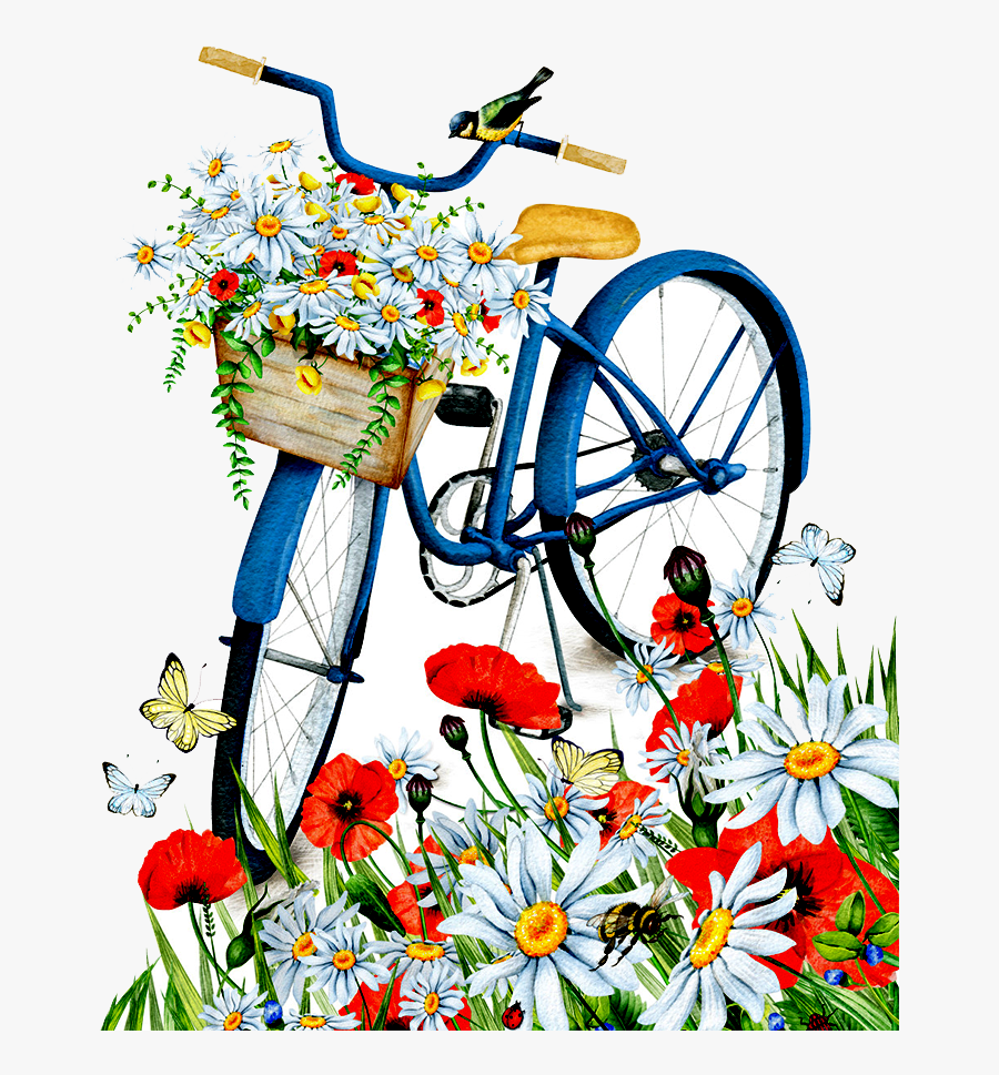 Flower Bicycle Png - Happy Mothers Day Sister Christian, Transparent Clipart