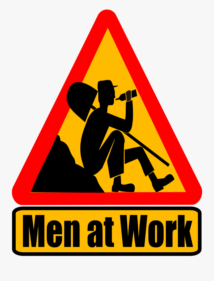 Men At Work Page /signs Symbol/funny Signs/men At Work - Men At Work Sing, Transparent Clipart