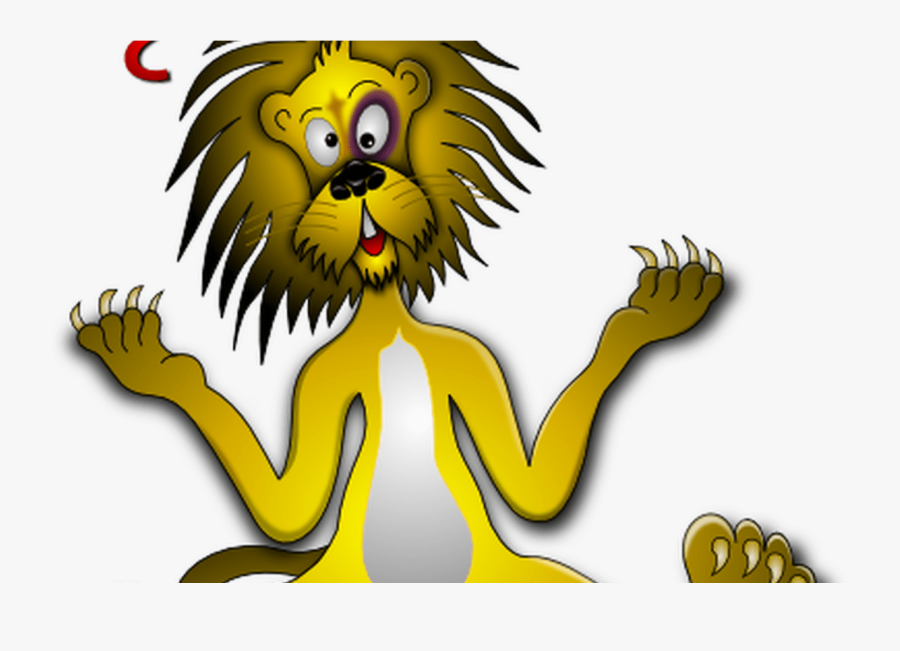 Transparent Roadkill Clipart - Beat Up Lion Cartoon, Transparent Clipart