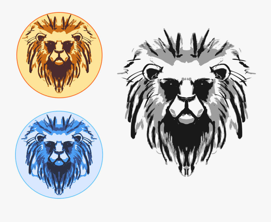 Lion Seal Stamp Vector Ink Logo Head Animal- - Portable Network Graphics, Transparent Clipart