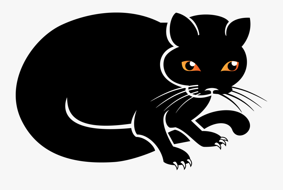 Black Cat Whiskers Wildcat Clip Art - Cat, Transparent Clipart