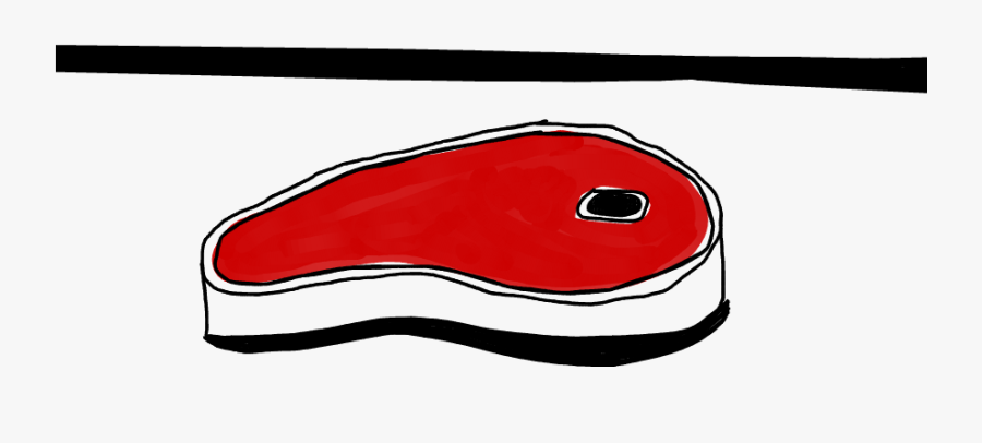 Delicious Cartoon Steak - Steak Doodle, Transparent Clipart