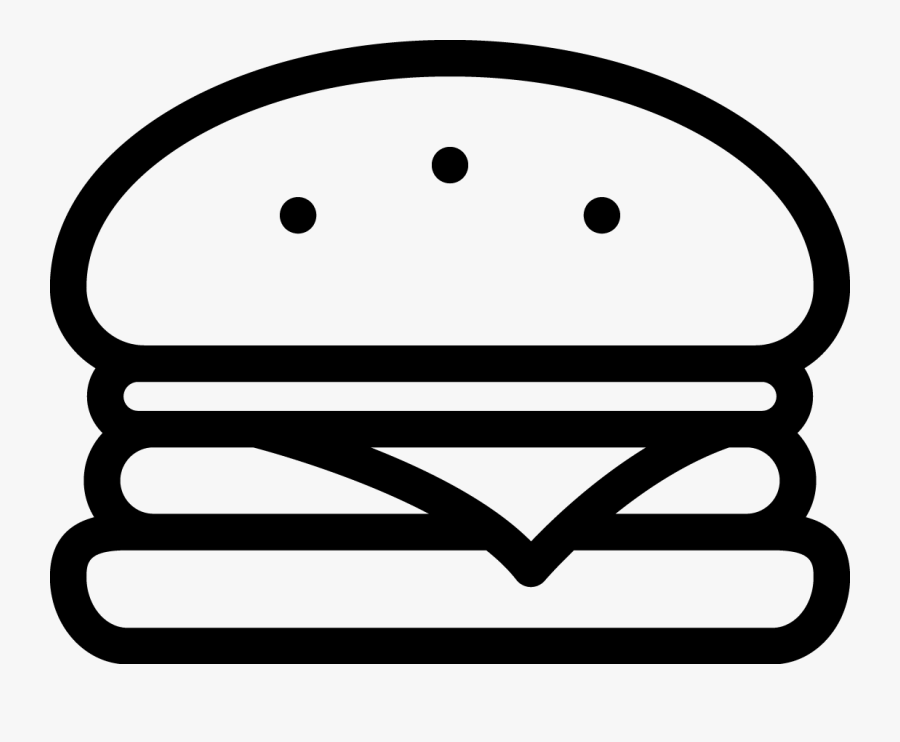 Burger Clipart Black And White, Transparent Clipart