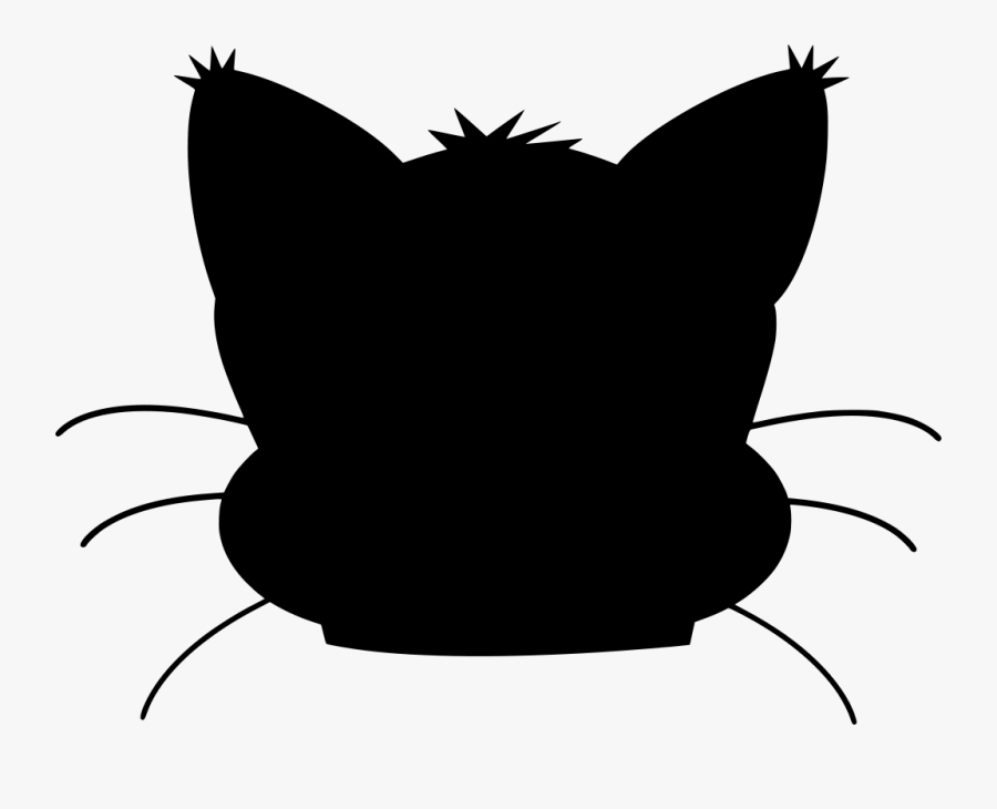 Transparent Cat Whiskers Png - Cute Cartoon Cat Face, Transparent Clipart