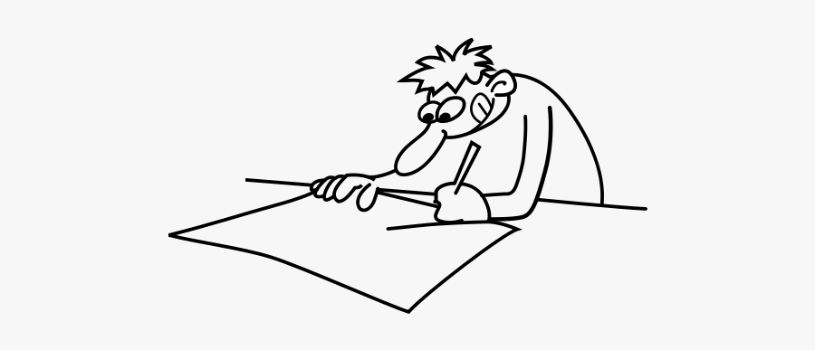 Drawing Of Someone Writing, Transparent Clipart