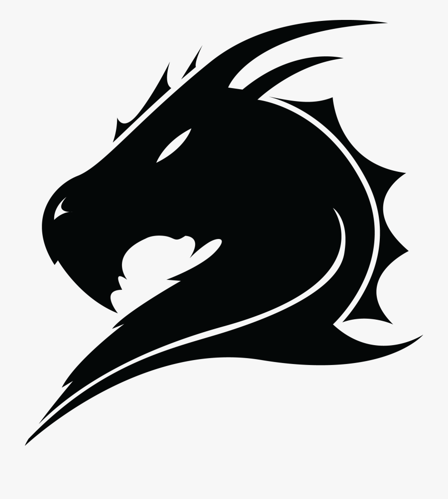 Dragon Silhouette Clip Art - Dragon Head Logo Png, Transparent Clipart