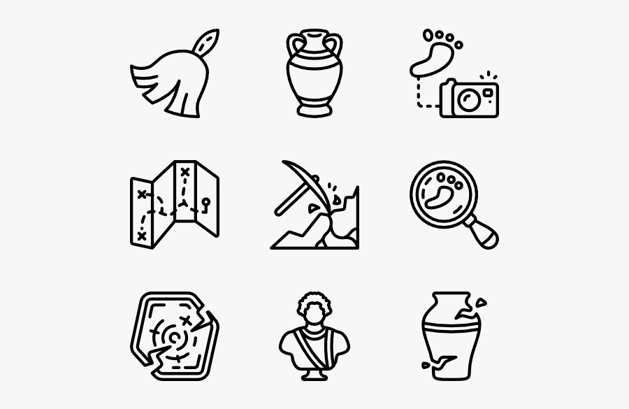 Archaeology - Thumbs Up Line Icon, Transparent Clipart