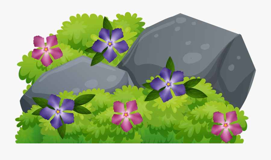 Illustration Of Flower Bush, Transparent Clipart