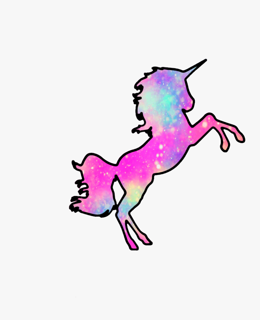 #ftestickers @mpink88 #glitter #sparkle #galaxy #unicorns - Galaxy Unicorn's, Transparent Clipart
