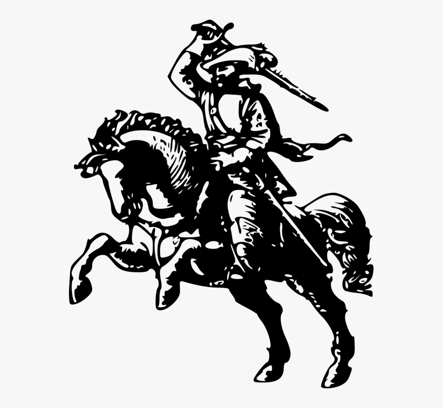 Art,horse Tack,headgear - Soldier On Horse Clipart, Transparent Clipart