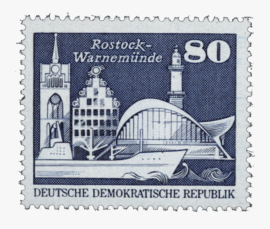 Rostock-warnemünde 80 - Briefmarke Png, Transparent Clipart