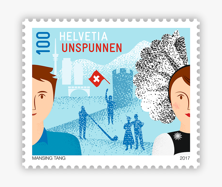 Postage Stamps Helvetia 2017, Transparent Clipart