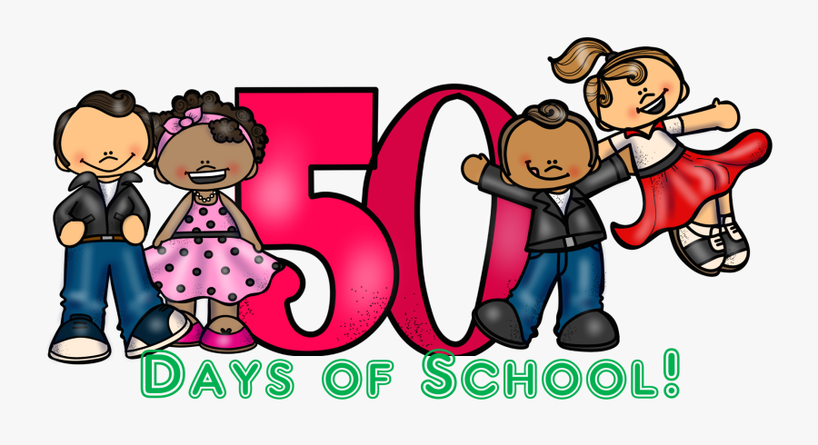50th Day Of School Clipart, Transparent Clipart
