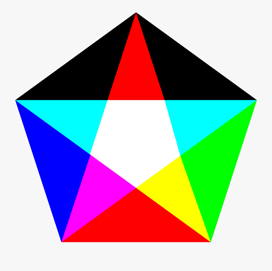 Pentagon Rgb Mix Fail Clip Arts - Pentagono Colorido, Transparent Clipart