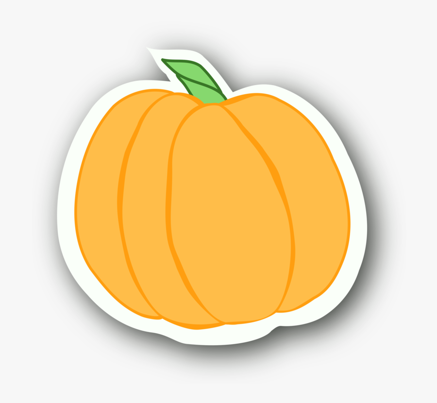 Plant,vegetarian Food,leaf - Pumpkin Sticker Png, Transparent Clipart