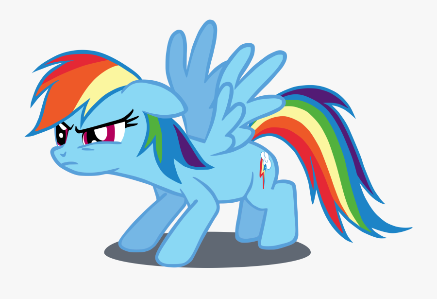 Clipart Of Rainbow Dash - Mlp Rainbow Dash Angry, Transparent Clipart