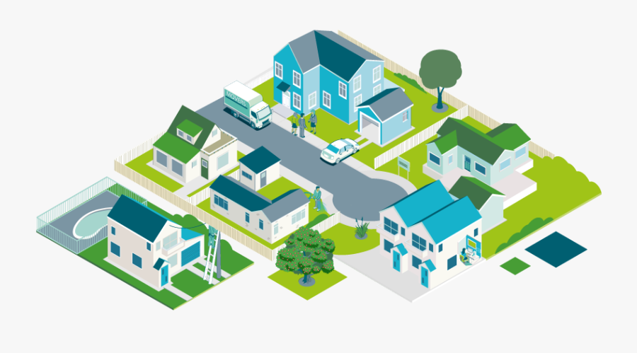 Landing Page Image Of Houses In A Block - Tenancy Services New Zealand, Transparent Clipart