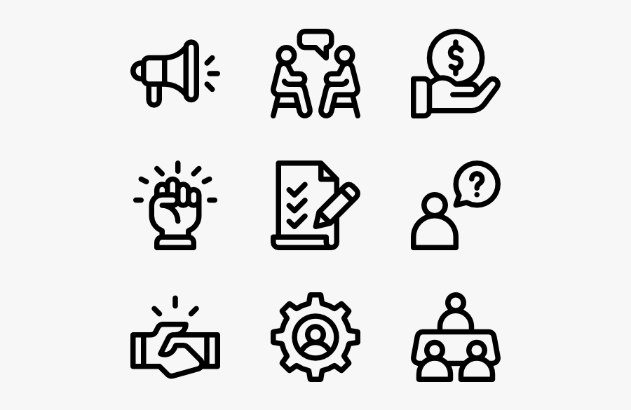 Human Resources Vector - Web Icons, Transparent Clipart