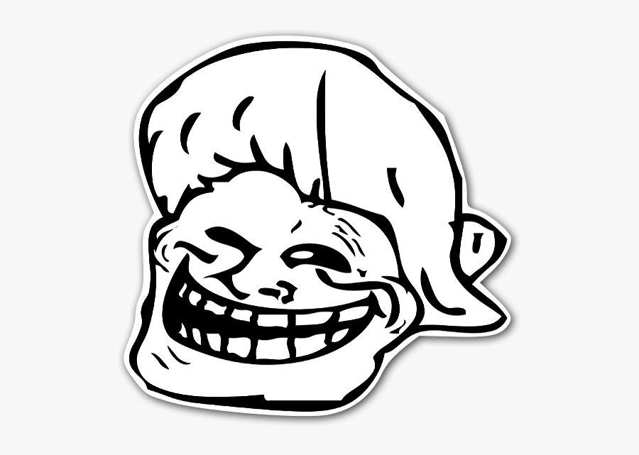 Gif Jumping Troll Face - Grandma Troll Face, Transparent Clipart