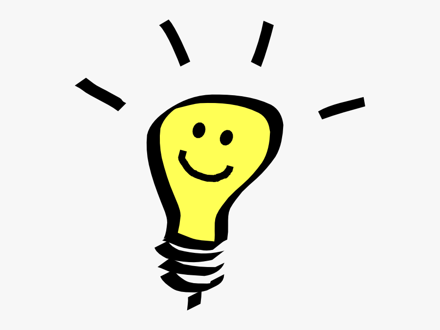 Ceiling - Light - Clipart - Smiling Light Bulb Clip Art, Transparent Clipart