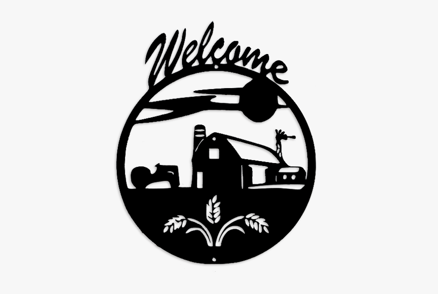 Clipart Farm Farm Scene - Eagle Welcome Sign, Transparent Clipart